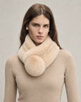 Mink fur scarf autumn and winter warm double-sided fox fur ball scarf