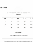 Dapple Manor stand collar Merino shearling jacket size guide