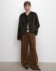 "Darcy Manor" imported Tuscan straight wool sheepskin sweetheart collar short fur coat - variant_title