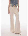 “Denimism”Fashionable Heavy Industry Washed Three - dimensional Versatile Slimming Slightly Flared Denim Trousers - variant_title