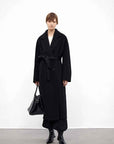 "Desert Mirage"Double - Breasted Coat with Shoulder Seam and Slight Cocoon Shape - variant_title