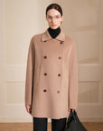 "Desert Rose"Australian imported wool double - breasted high - end woolen coat for small women - variant_title