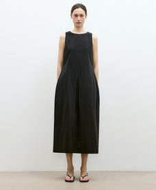 "Deyanuo" hemp three - dimensional hourglass sleeveless round neck loose slim dress for women - variant_title