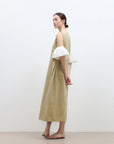 "Deyanuo" hemp three - dimensional hourglass sleeveless round neck loose slim dress for women - variant_title