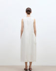 "Deyanuo" hemp three - dimensional hourglass sleeveless round neck loose slim dress for women - variant_title