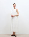 "Deyanuo" hemp three - dimensional hourglass sleeveless round neck loose slim dress for women - variant_title