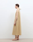 "Deyanuo" hemp three - dimensional hourglass sleeveless round neck loose slim dress for women - variant_title