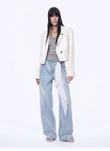 Distressed dirty dyed Tencel cotton jeans"Art Journey" - variant_title