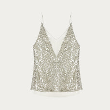 "Dream Catcher" Sequined Net Pattern Fake Two - Piece Deep V Waist Suspender Summer - variant_title
