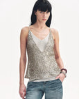 "Dream Catcher" Sequined Net Pattern Fake Two - Piece Deep V Waist Suspender Summer - variant_title