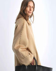 "Dream of Champs Elysees" riveted lapel wool coat women's autumn and winter coat - variant_title