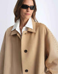 "Dream of Champs Elysees" riveted lapel wool coat women's autumn and winter coat - variant_title