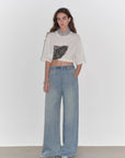 "Dream Street" Cool Lyocell Denim Drape Relaxed Elastic Waist Straight Leg Wide Leg Pants Summer - variant_title