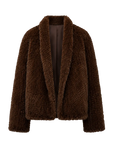Dream Traveler Maple Brown Kopenhagen mink knitted coat, transparent product view