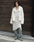 "Dream Walk" long lapel Tuscan wool sheepskin short fur coat for women - variant_title