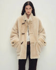 Dreamer long stand-collar sheepskin jacket product image 02