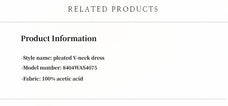 EASTMAN Ice Gloss Acetate Three - Dimensional Wave Drape Pleated V - Neck Suspender Dress - variant_title