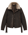 Firelady Fur Women's Goose Down Parka Coat with Detachable Toscana Shearling Fur Collar“Modern Traveler”