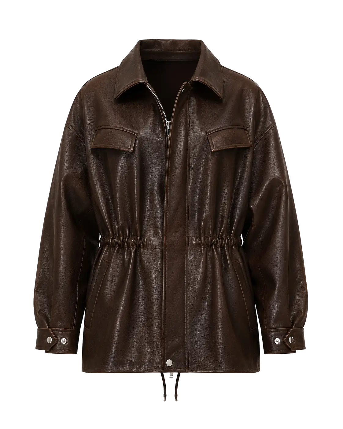 Firelady Fur Time Traveler waxed lambskin leather jacket product cutout