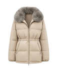 Firelady Fur Women's Fur-Trim Down Parka | Detachable Fox Fur Hood & 90% White Goose Down Fill“Frost Wild”