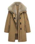 Firelady Fur Women's OVERSIZE Raccoon Fur Down Parka with Multi-Wear Design "Swan Feather Collection"