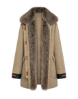 Firelady Women’s Parka with Real American Raccoon Fur Collar – Premium 90% White Goose Down Coat“Winter Street Lights”