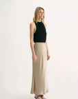 "Extremely luxurious" American EASTMAN acetate glossy bias - cut elegant slim fishtail skirt - variant_title