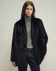 Fairy Mountain Dew Baccarat natural black mink coat on model