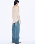 "Fashion Law" Casual One - shoulder Raglan Sleeve T-shirt Top - variant_title