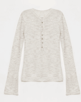 Fashionable cotton and linen beaded fancy yarn waisted bell sleeves round neck cardigan knitted top"Perry Moonlight" - variant_title