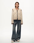 "FF×JW Muse Project" embroidered round neck short merino wool sheepskin fur coat - variant_title
