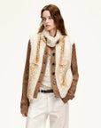 Firelady Fur Fawn Reverie fawn pattern rabbit fur jacket half body view