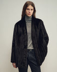 Firelady Fur Imported Kopenhagen Purple - Label Female Mink Full - Skin Woven V - Neck Fur Coat “Fairy Mountain Dew” - variant_title