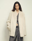 Firelady Fur Imported Kopenhagen Purple - Label Female Mink Full - Skin Woven V - Neck Fur Coat “Fairy Mountain Dew” - variant_title