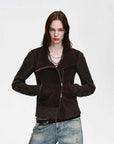Firelady Fur Italian Sheepskin Leather Jacket Women - Merino Wool Knit Short Coat - Nishino Twilight - variant_title