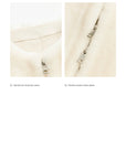 Merino shearling jacket zipper and seam construction details