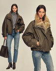 Firelady Fur Women's down fur parka Coyote and Raccoon Fur Collar - “The long night is coming”Firelady Fur