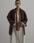 Firelady Fur Women‘s Genuine Lambskin Leather Jacket - Imported Vegetable - Tanned Suede, “Oversized Leather Blazer” - variant_title