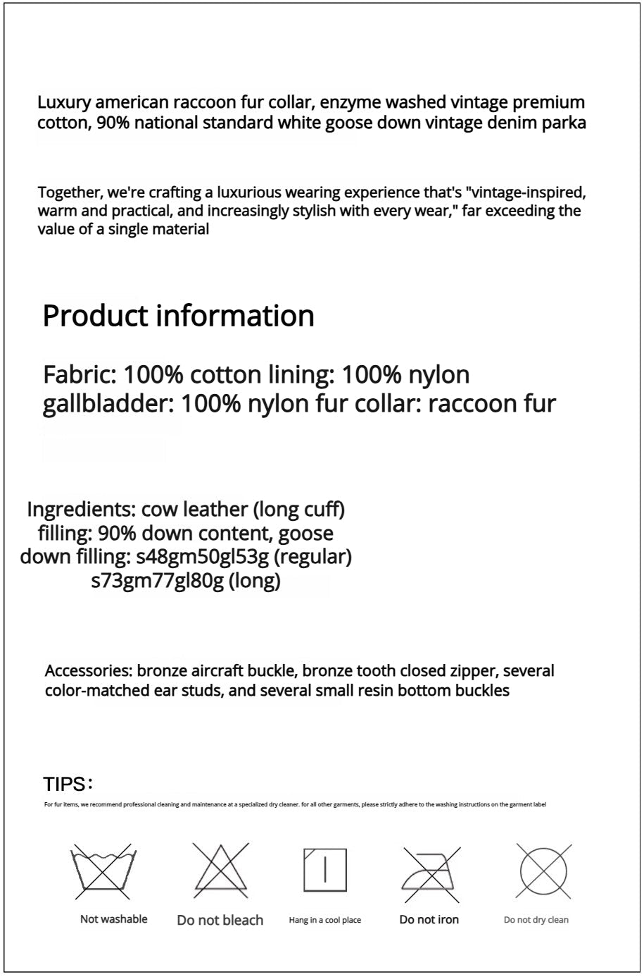Firelady Fur Hearthside Simmer down parka product details image