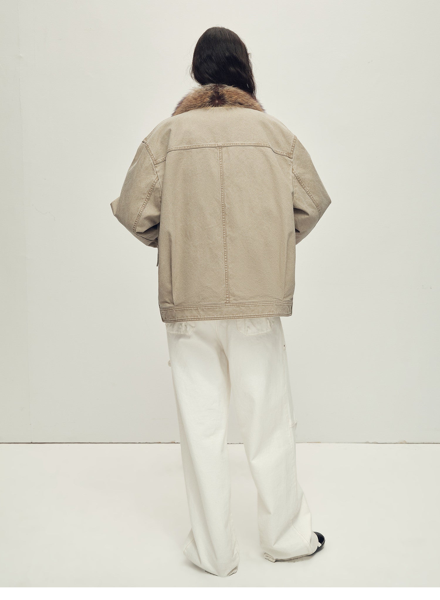 Firelady Fur Hearthside Simmer raccoon fur trim parka side styling view