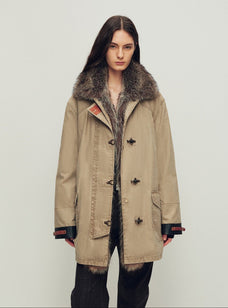 Firelady Fur Hearthside Simmer winter down parka with raccoon fur trim