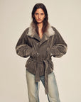 Firelady Fur Women's Goose Down Parka Coat with Detachable Toscana Shearling Fur Collar“Modern Traveler” - variant_title