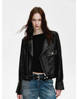 Firelady Fur Women's Leather Biker Jacket - Vintage Movie Style - variant_title