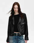 Firelady Fur Women's Leather Biker Jacket - Vintage Movie Style - variant_title