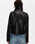 Firelady Fur Women's Leather Biker Jacket - Vintage Movie Style - variant_title