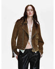 Firelady Fur Women's Leather Biker Jacket - Vintage Movie Style - variant_title
