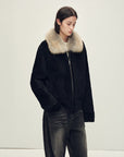 Firelady Fur Women's Merino Shearling Coat | Layered Patch - Dyed Raccoon Fur Collar“Hokkaido Melody” - variant_title