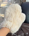Firelady Fur Women's Rex Rabbit Fur Knitted Gloves – Soft Stretchy Winter Warm Windproof Mittens - variant_title