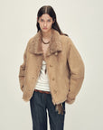Firelady Fur Women’s Shearling Coat Crafted with Italian Contrast Suede & Tuscan Shearling“Winter Mochi” - variant_title