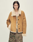 Firelady Fur Women’s Shearling Coat Crafted with Italian Contrast Suede & Tuscan Shearling“Winter Mochi” - variant_title
